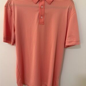 Mizzen+Main Coral Striped Polo - Medium TRIM